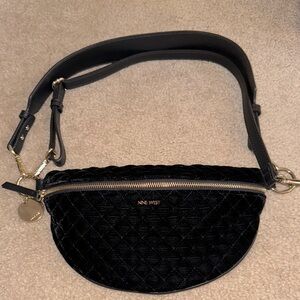 Nine West Black Quilted Belt Bag